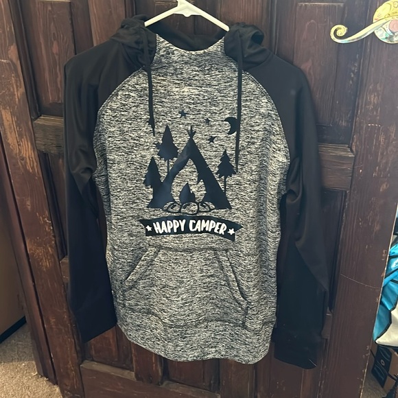 J. America Tops - Women’s “Happy Camper” hoodie